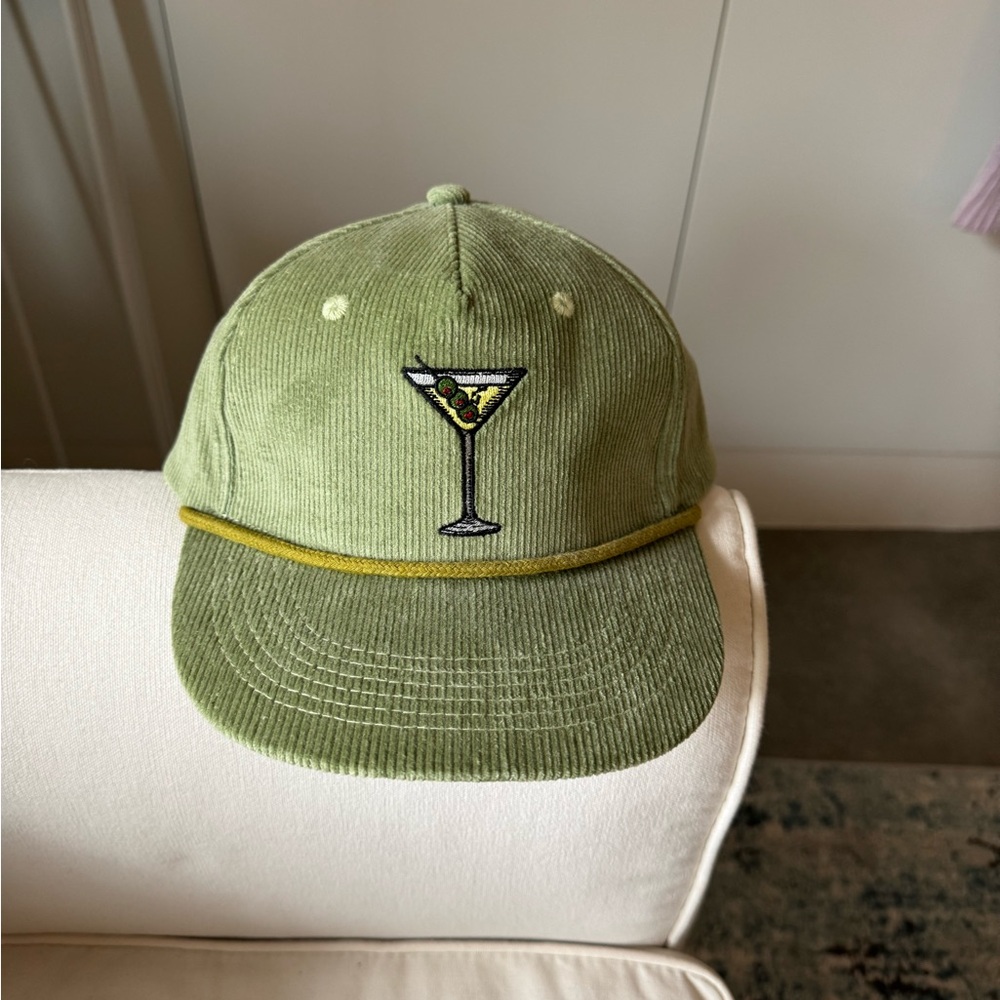 Green Corduroy martini hat